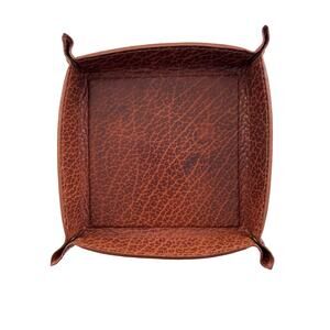 Peter Millar Valet Tray Catchall Brown Desk Organizer